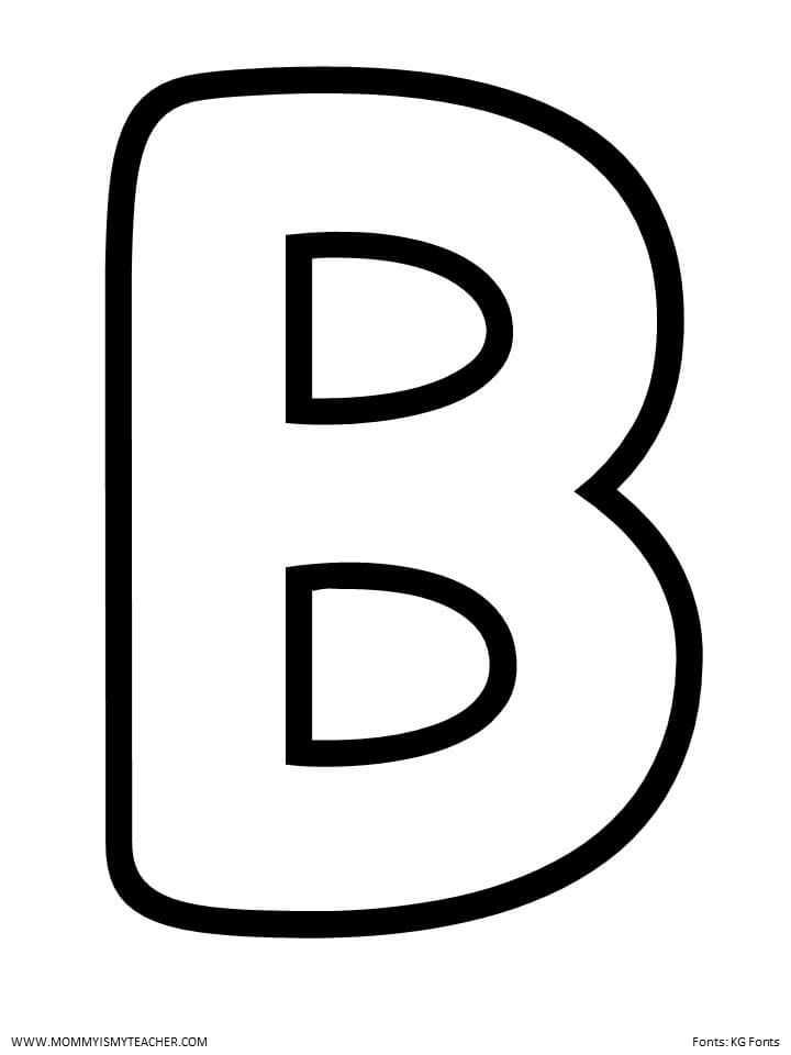 letter b template free printable