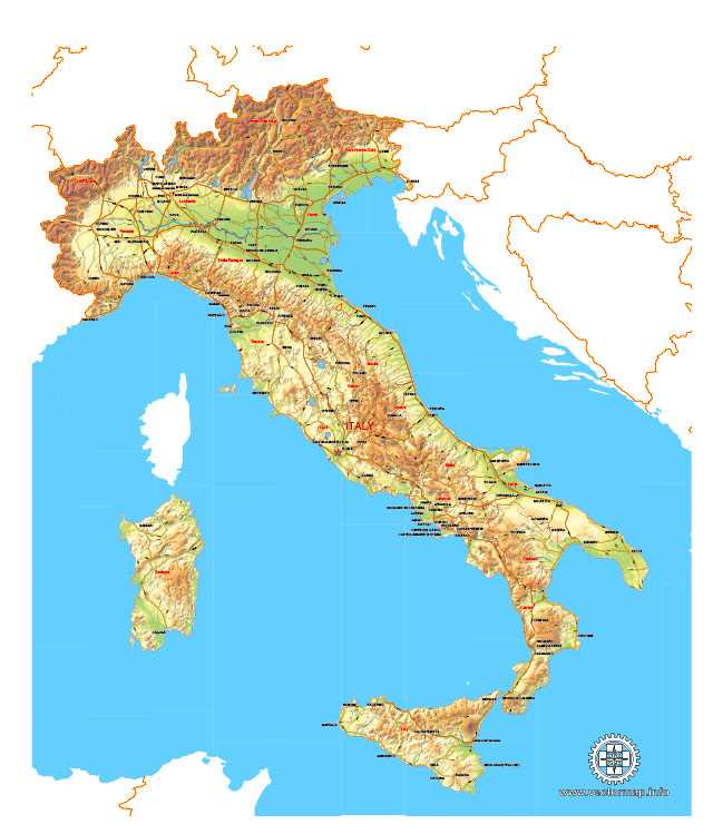 italy printable map italy printable map