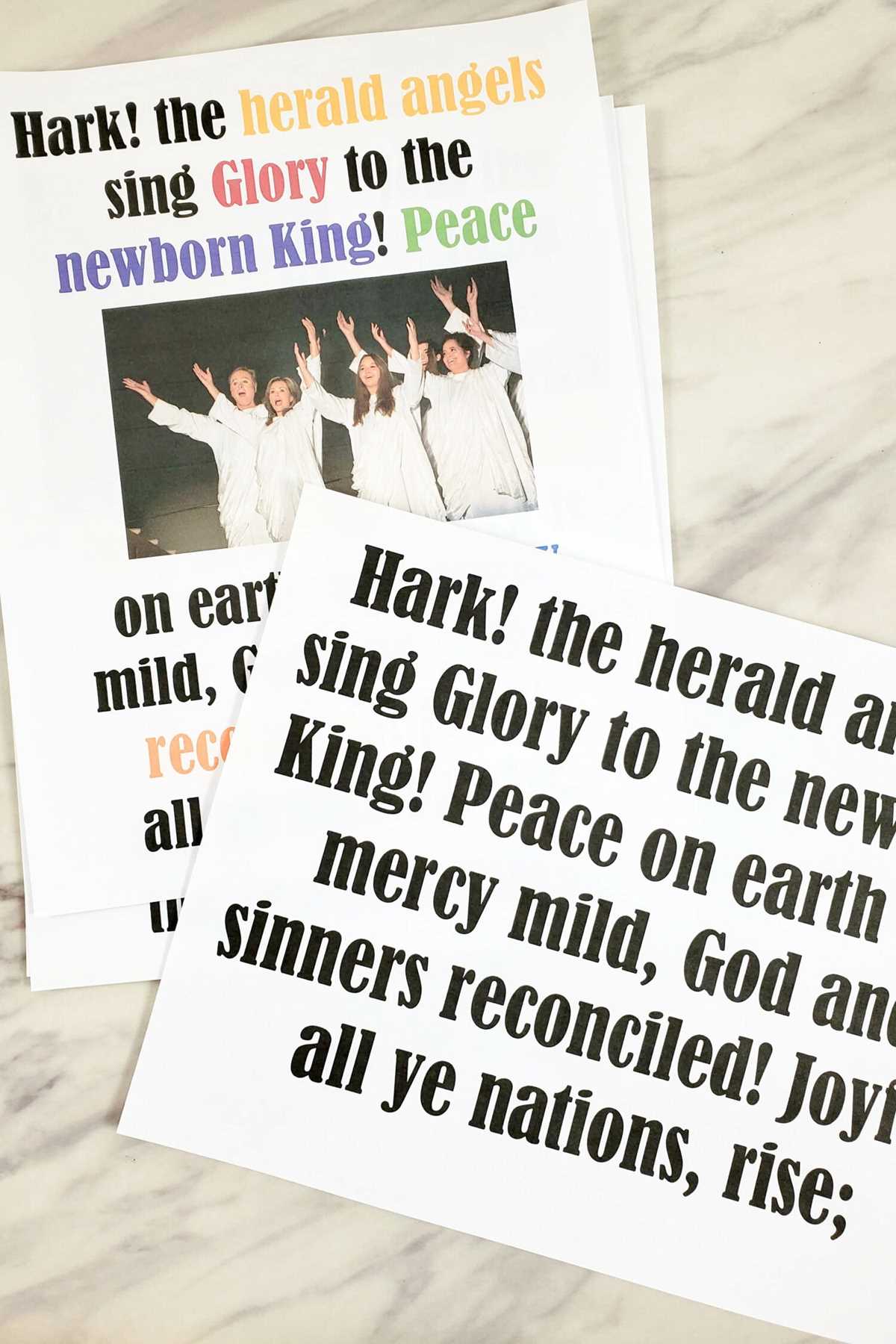 hark the herald angels sing lyrics printable