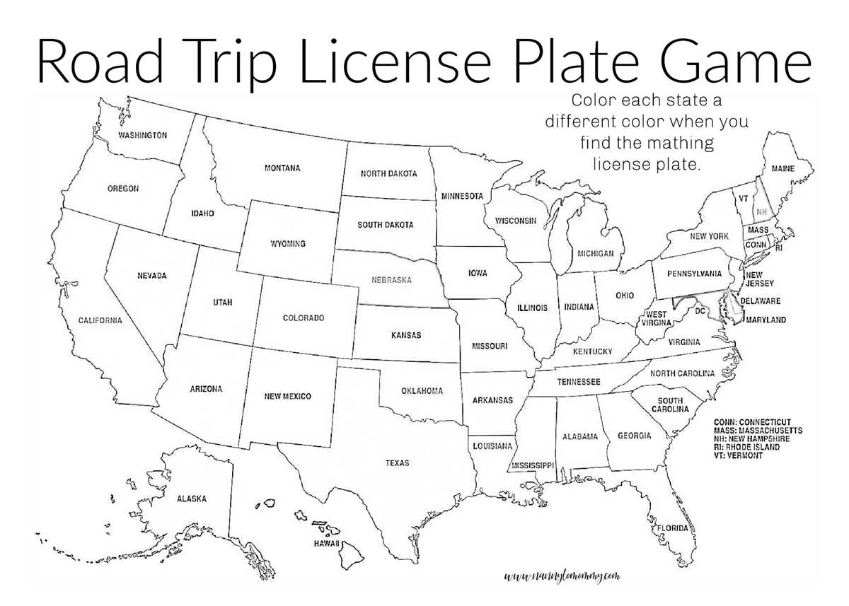 license plate game free printable license plate game free printable