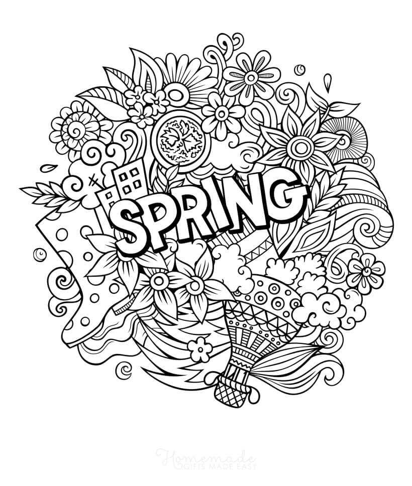 coloring pages spring printable coloring pages spring printable