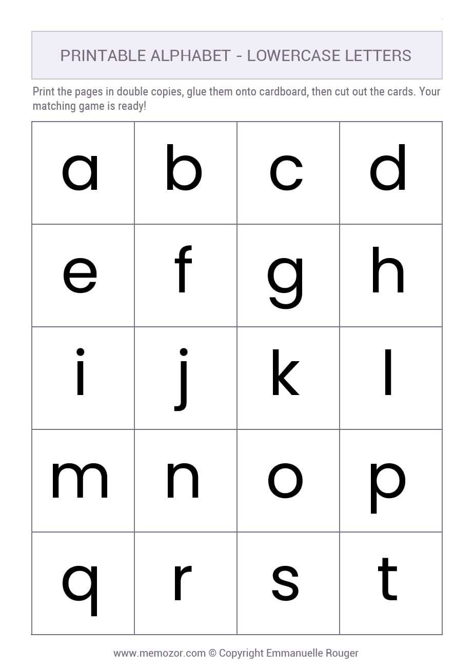 printable lower case letters printable lower case letters
