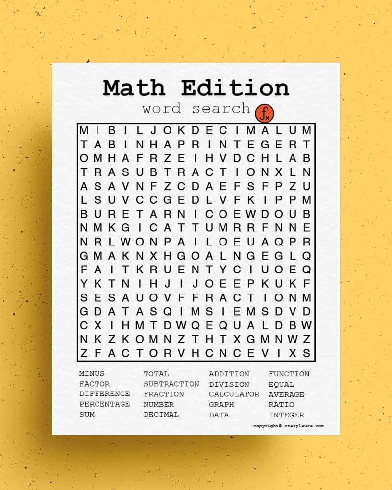 math word search free printable math word search free printable