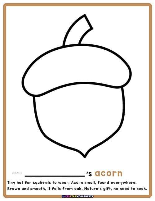printable acorn craft printable acorn craft