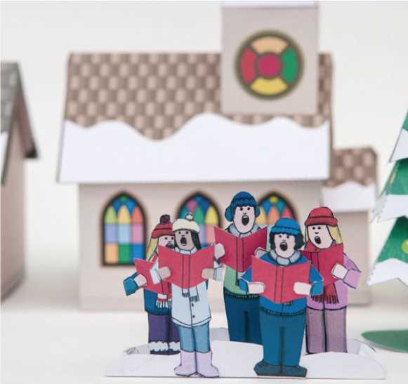 christmas village printable