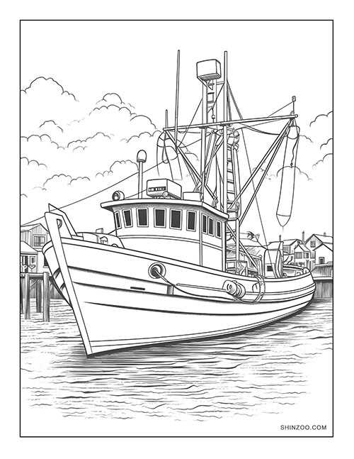 boat printable coloring pages