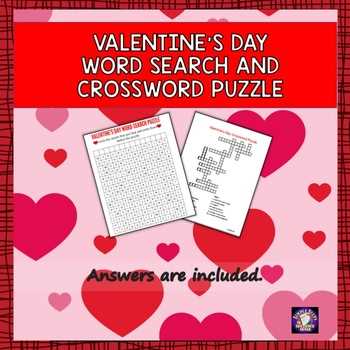 valentines day crossword printable