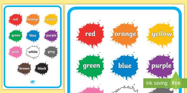 colors poster printable colors poster printable