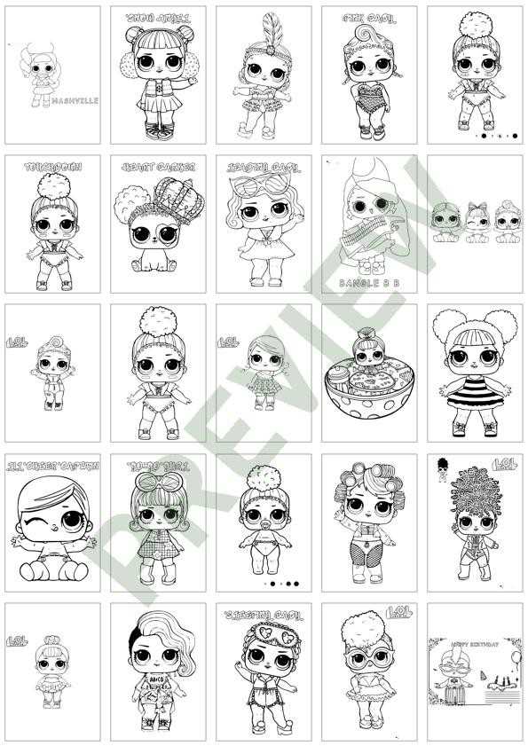 lol doll printable coloring pages