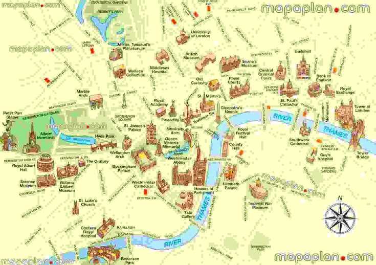 london sightseeing map printable
