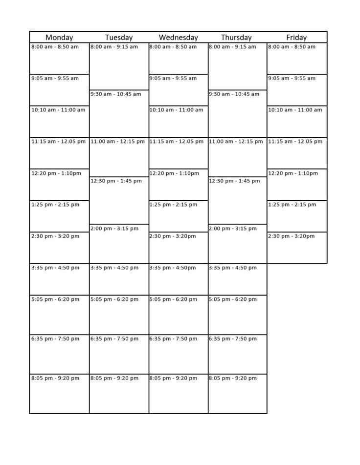 time blocking printable