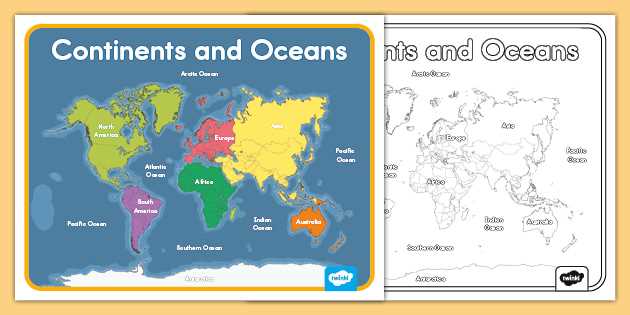 world map with continents and oceans printable world map with continents and oceans printable