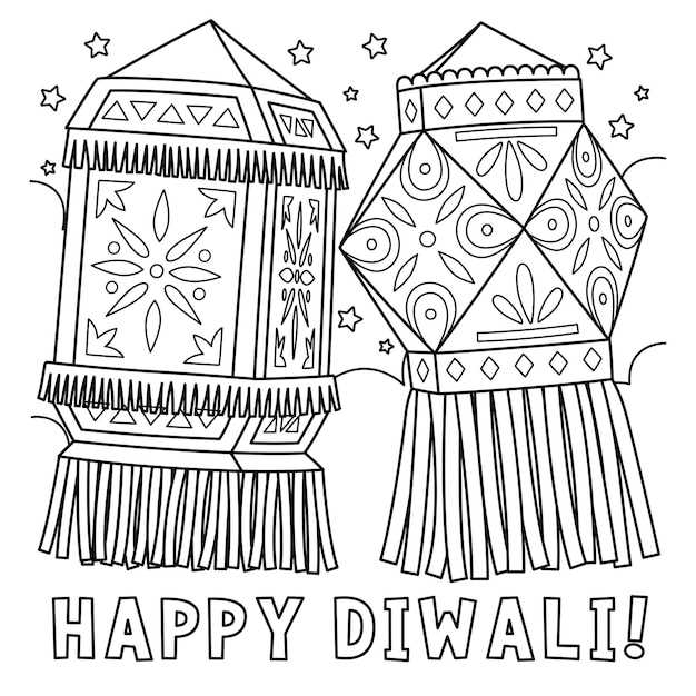 diwali colouring pages printable