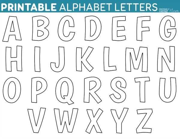 free alphabet letter templates printable