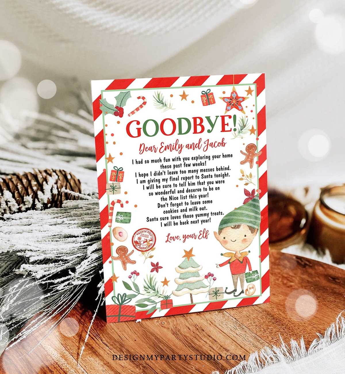 free printable elf goodbye letter free printable elf goodbye letter