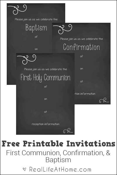 printable communion invitations