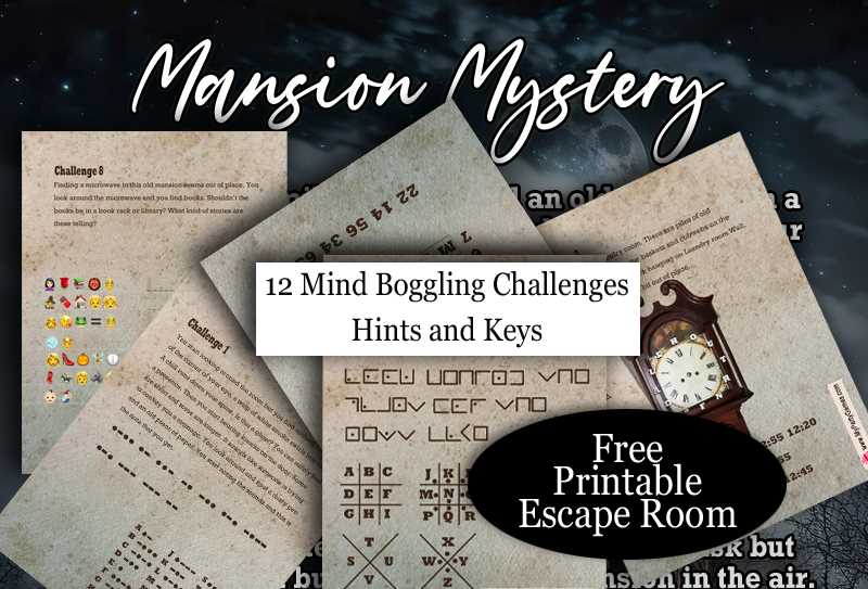 free printable escape room game
