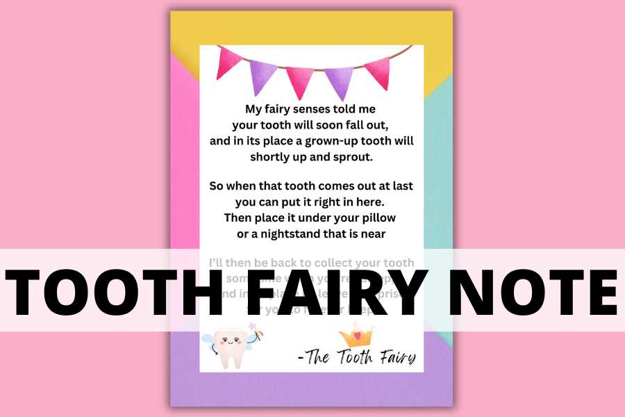 free printable notes from the tooth fairy