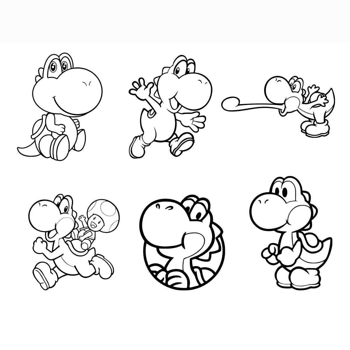 yoshi coloring pages printable