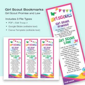 free printable girl scout law