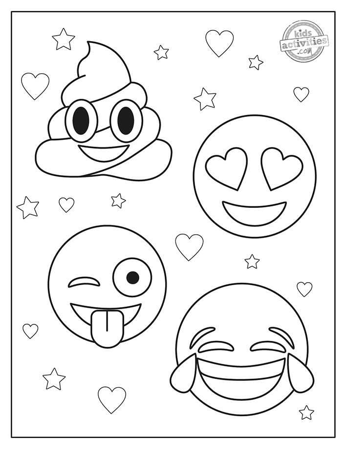 printable coloring pages emoji