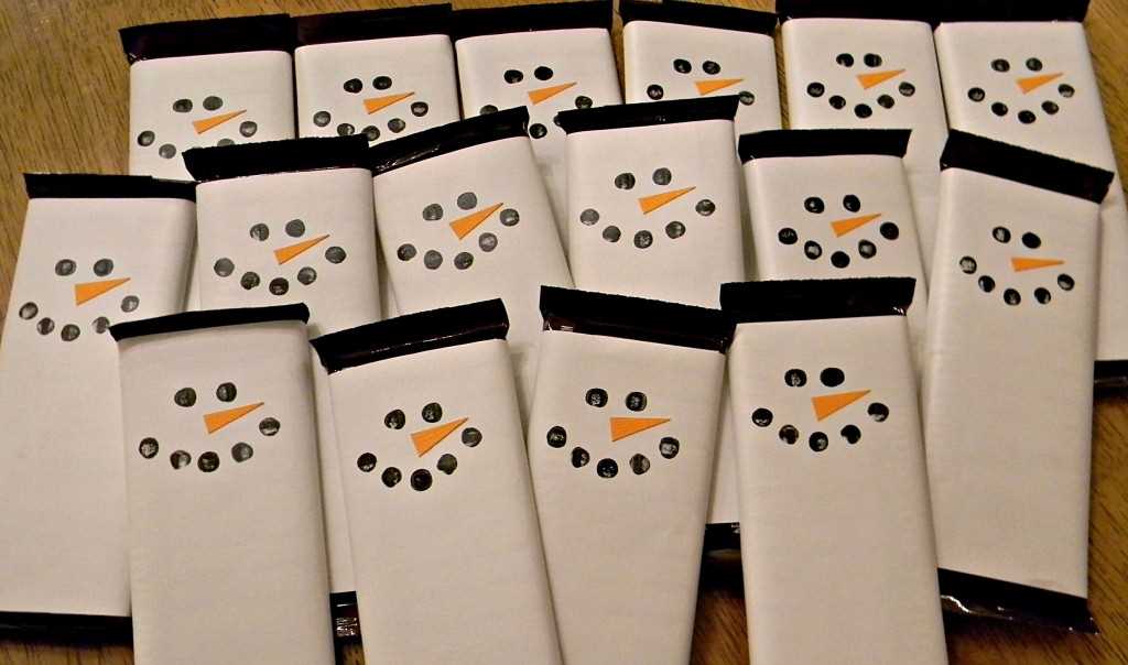 printable snowman candy bar wrapper template