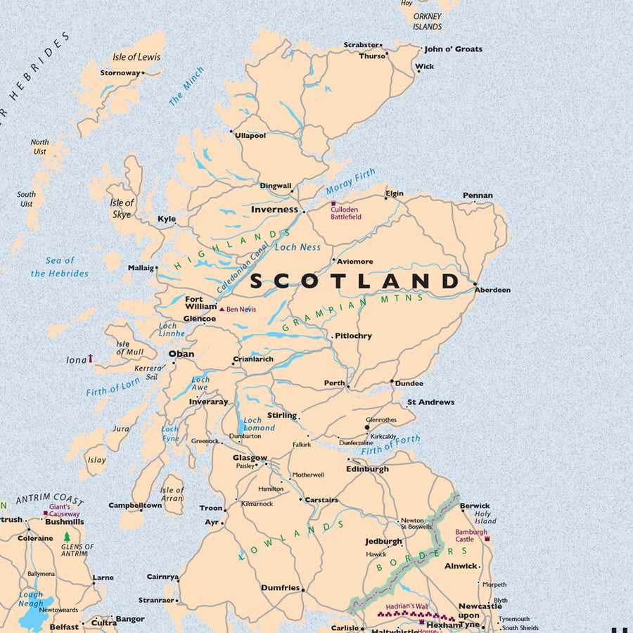 map of scotland printable map of scotland printable