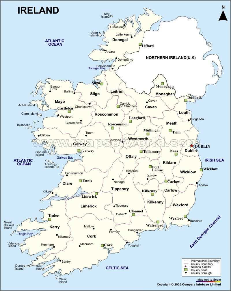 maps of ireland printable