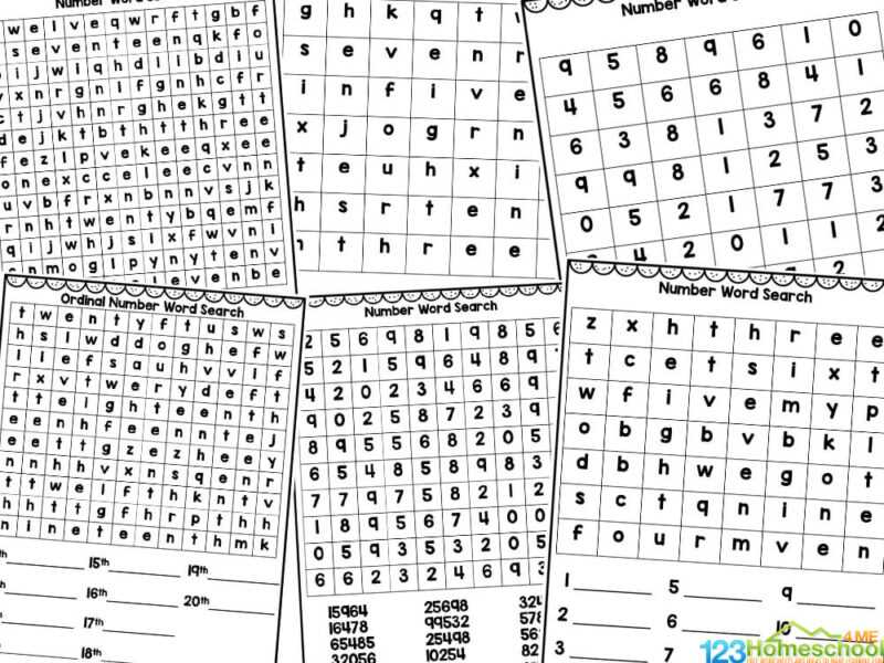 math words word search printable