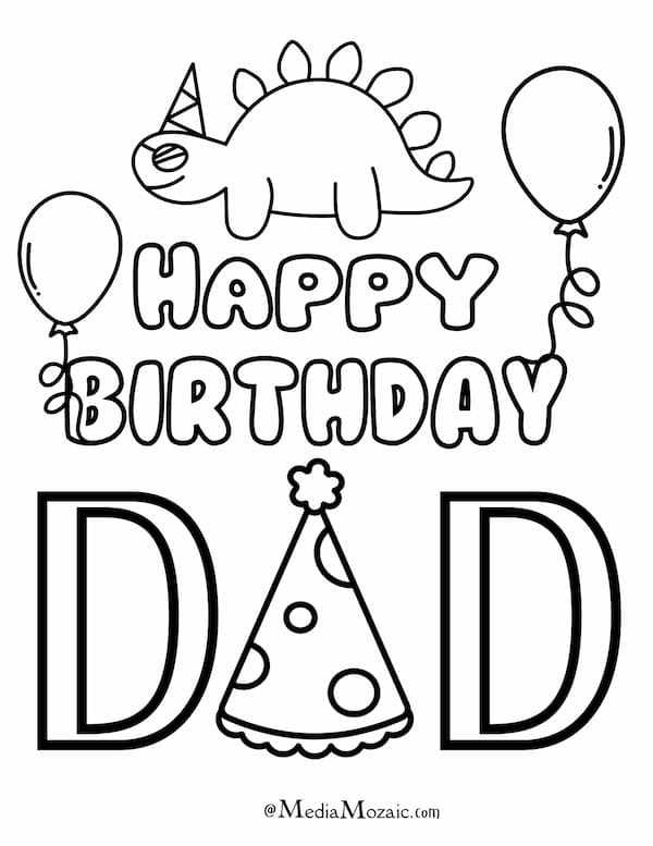 printable birthday coloring sheets