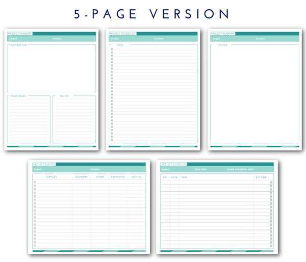 project planner printable project planner printable