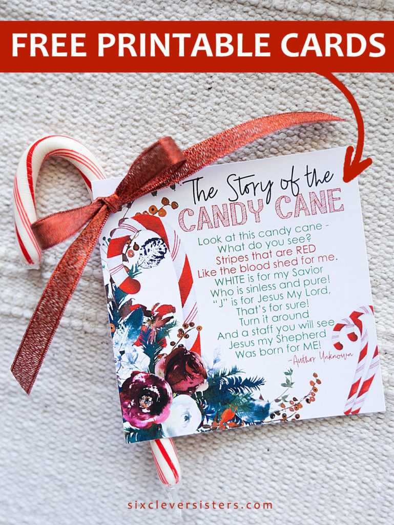 meaning of the candy cane printable