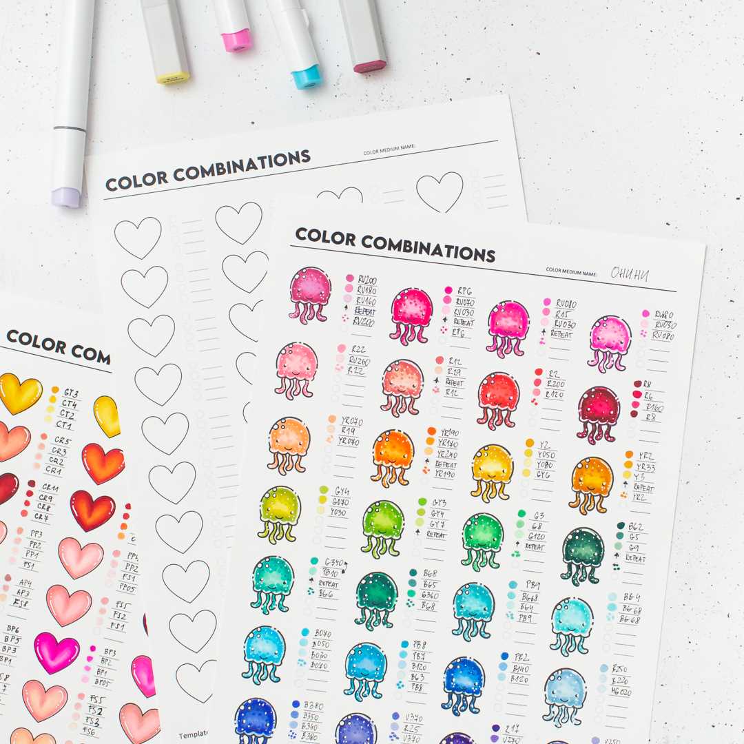 printable blank marker color chart