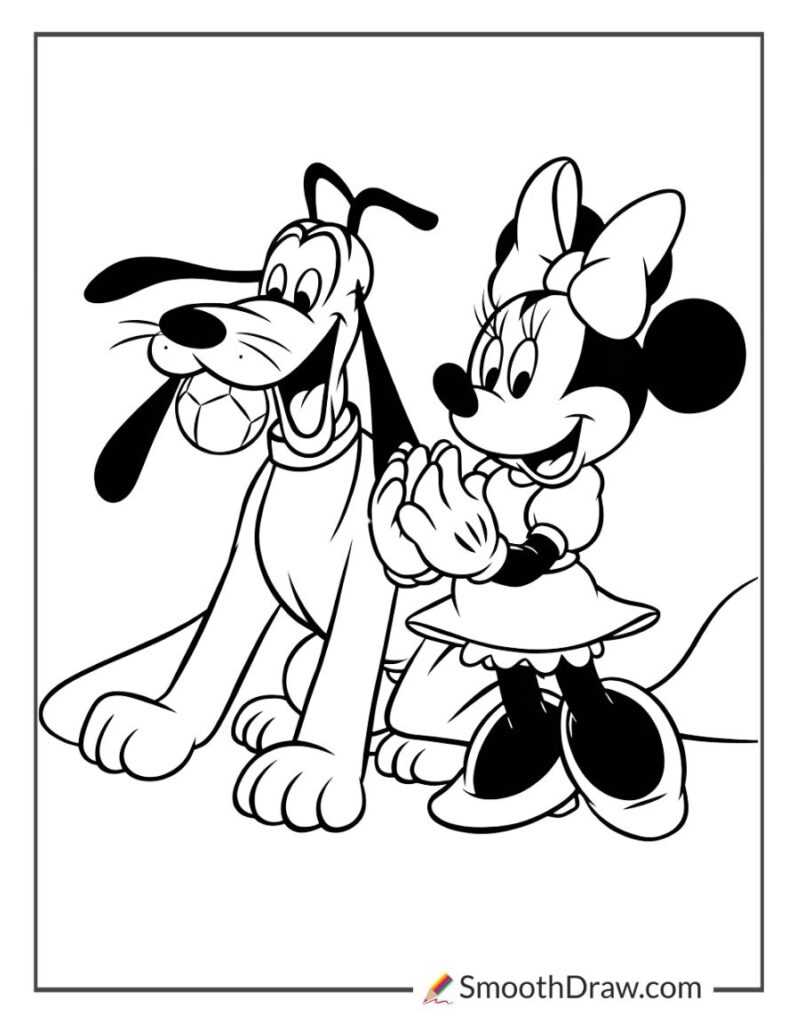 mickey and minnie mouse coloring pages printables