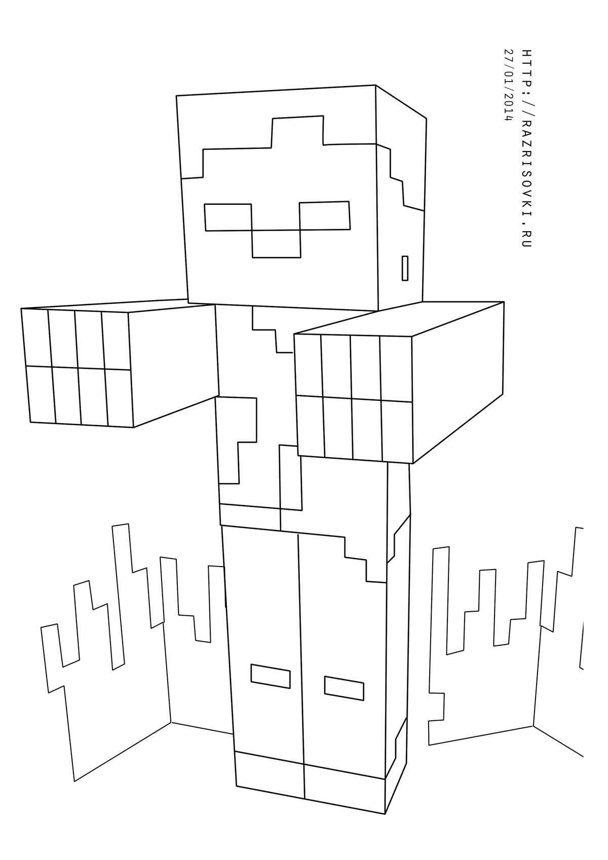 minecraft zombie printable