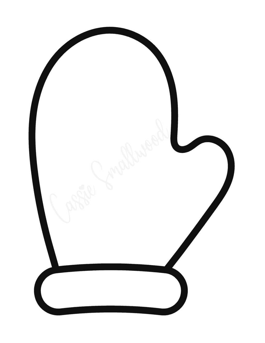 mitten outline printable mitten outline printable