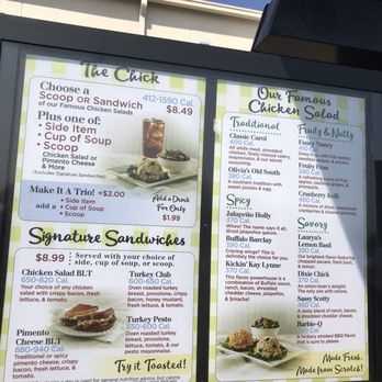 chicken salad chick printable menu chicken salad chick printable menu