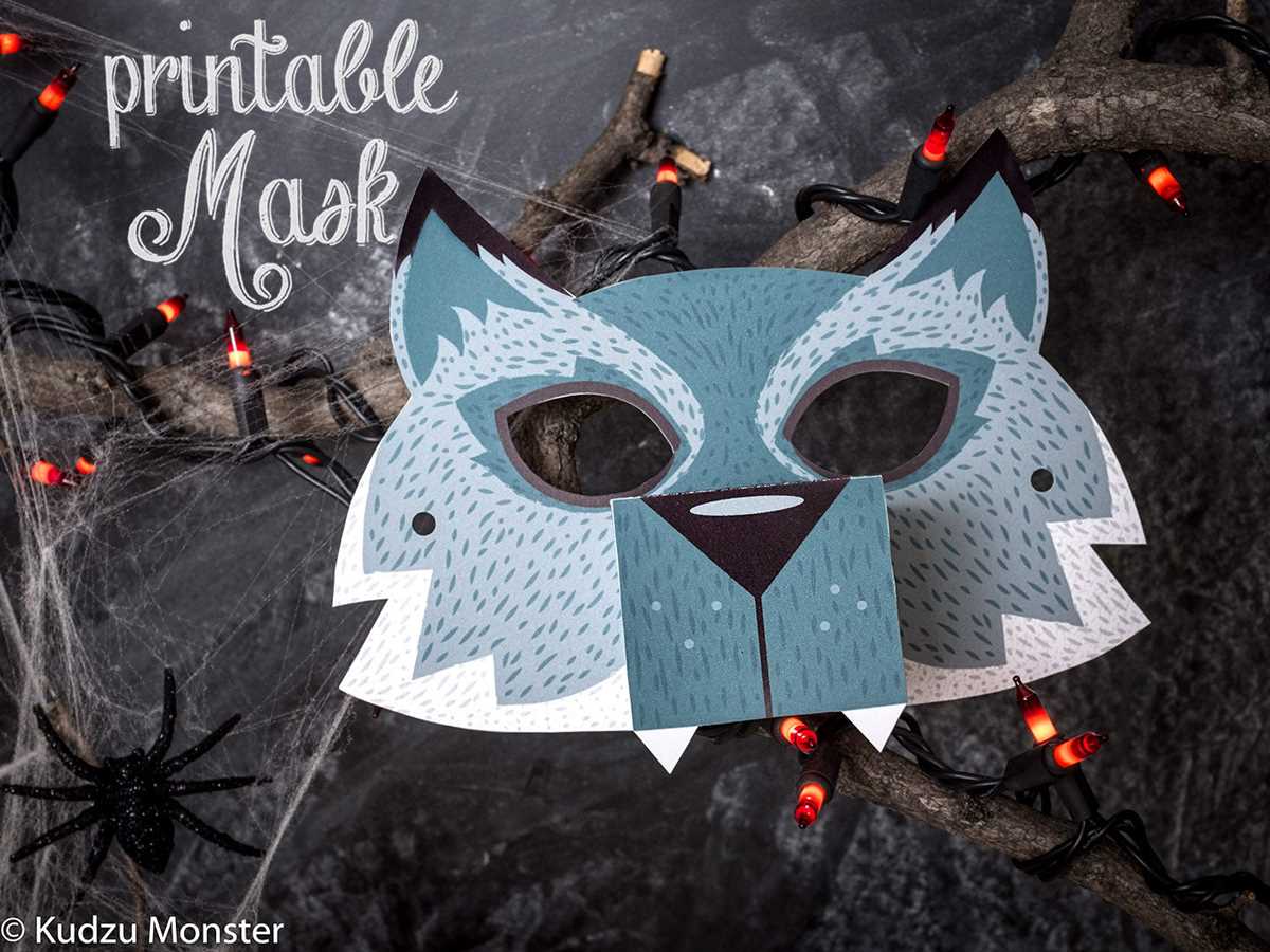 printable wolf mask printable wolf mask