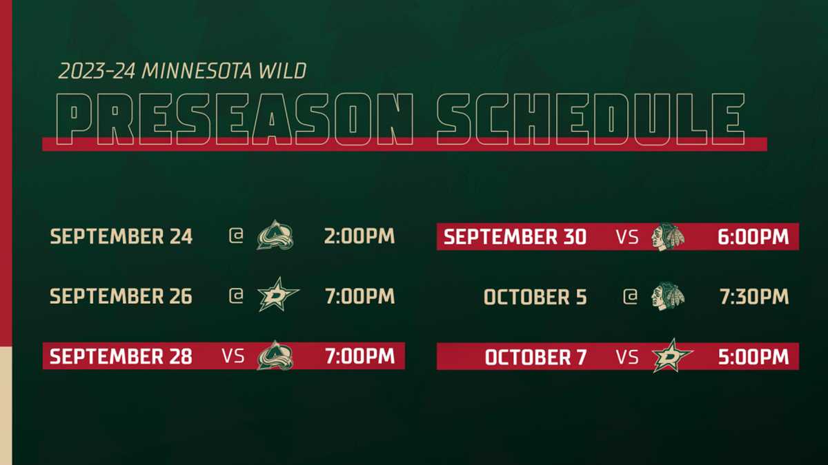 mn wild schedule printable mn wild schedule printable