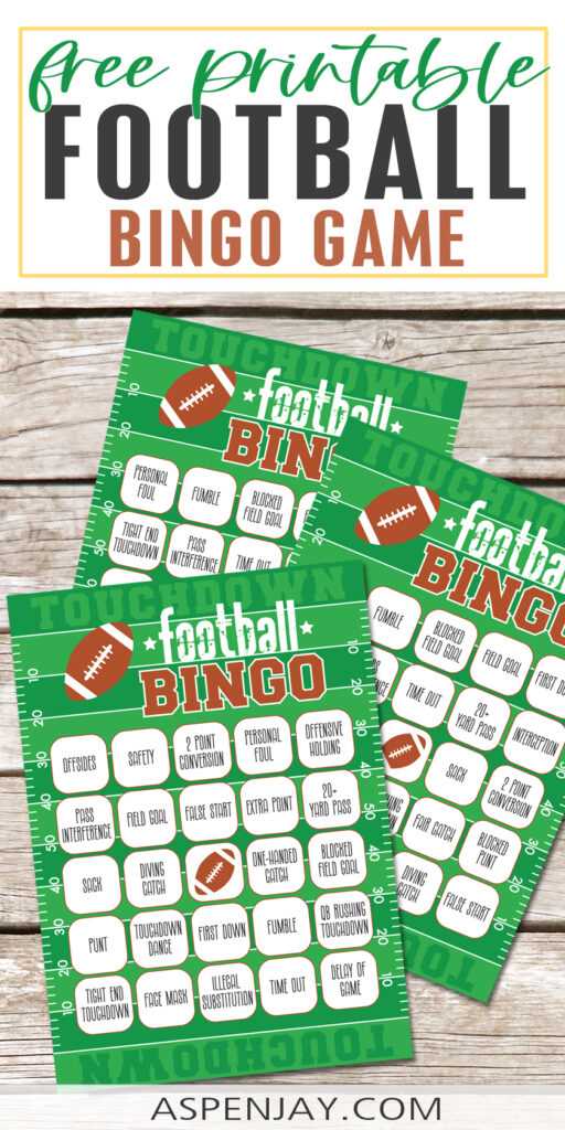 football bingo cards printable