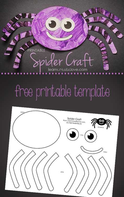 spider printable craft