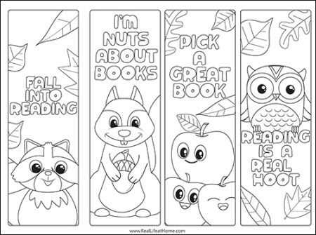 free printable fall bookmarks to color free printable fall bookmarks to color