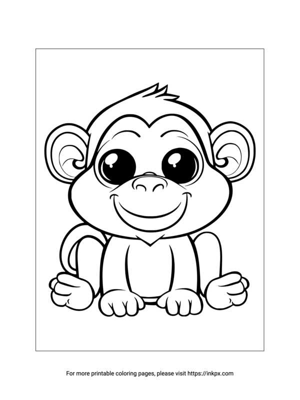 monkey coloring printables monkey coloring printables