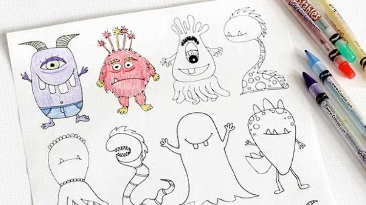 monster coloring printables monster coloring printables
