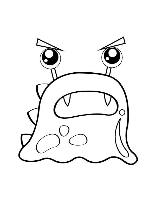 monster colouring pages printable