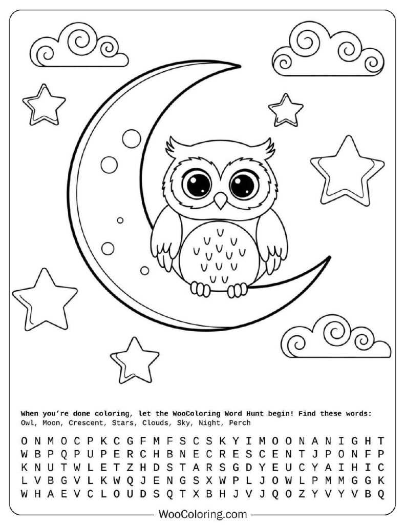 moon printable coloring pages