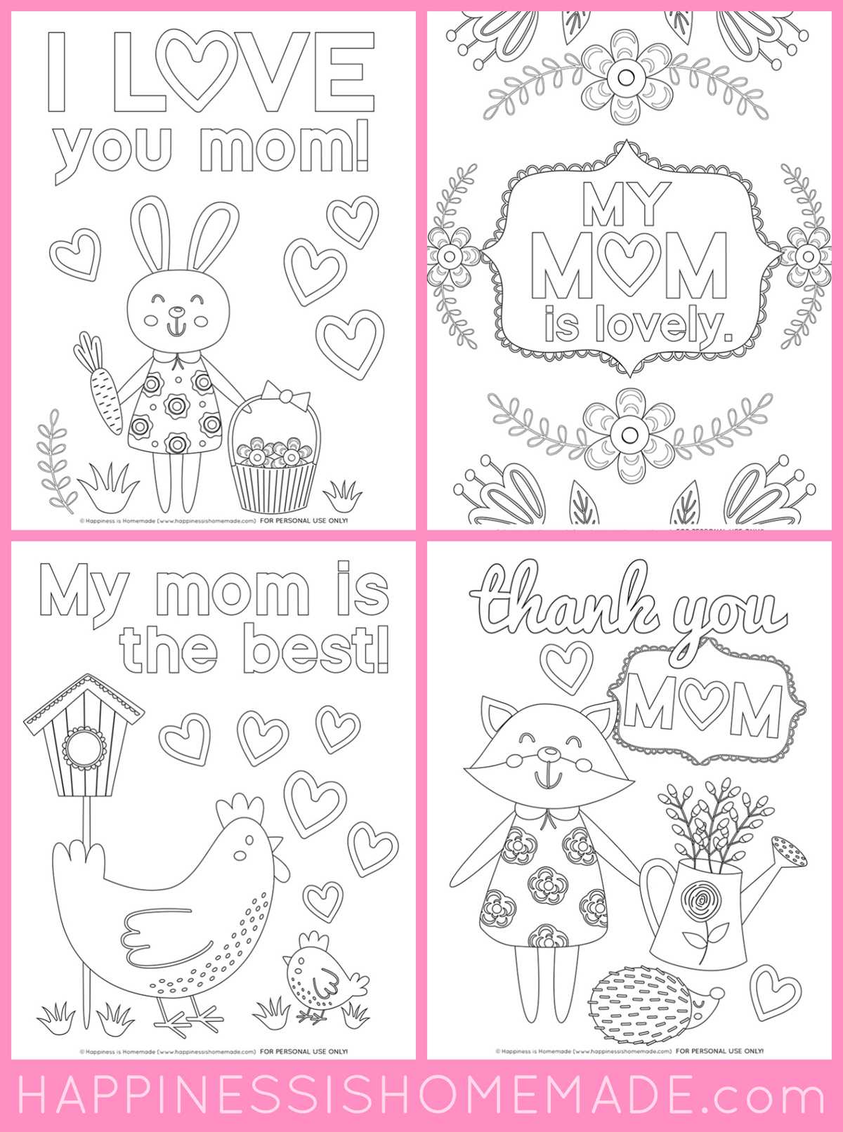 mothers day printable coloring page mothers day printable coloring page