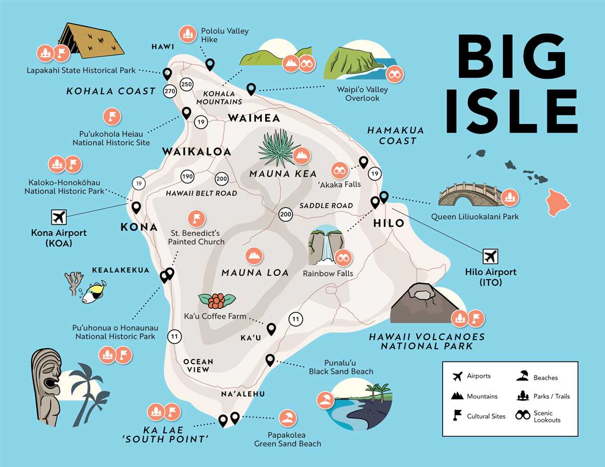 printable map of big island