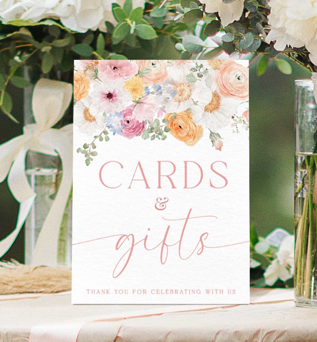 free printable cards and gifts sign