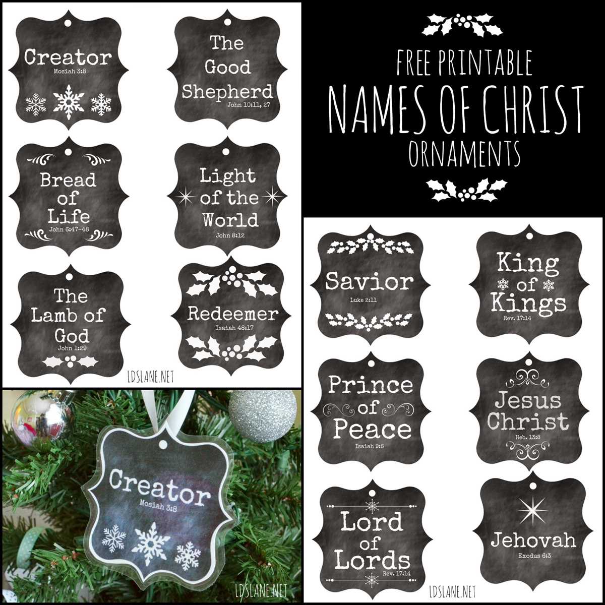 names of jesus ornaments printable names of jesus ornaments printable